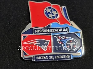 Tennessee Titans VS New England Patriots Game day Pin 11/3/2024 Nissan Stadium - Picture 1 of 1