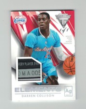 DARREN COLLISON 2013-14 Panini Titanium LAUNDRY TAG PATCH #1/1 Elements Ag EPEG