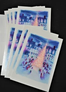 Hallmark Christmas Cards, Christmas Tree Town, Qty 8, unused with envelopes - Picture 1 of 4