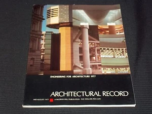 1977 MID-AUGUST ARCHITECTURAL RECORD MAGAZINE - ENGINEERING COVER - E 4161 - Picture 1 of 2