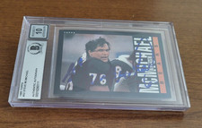 Steve McMichael signed 1985 Topps Rookie card Chicago Bears Beckett BAS 10 Auto