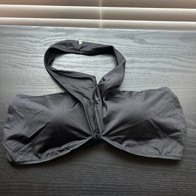 Victoria's Secret Muestra Traje de Baño Negro Cobertura Acolchado Bikini Top, Talla L Foto 1 de 4