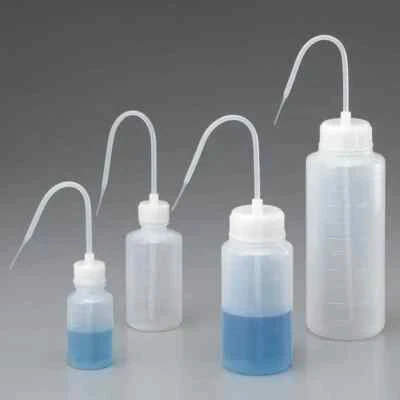 Botella exprimidora de plástico para lavar el codo botella roja blanca con punta con escala 1 pieza Foto 1 de 4