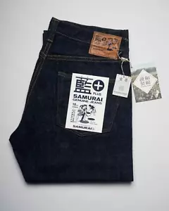 Samurai $ 442 18oz Indigo AI-Plus Selvedge Denim normale gerade Jeans S500AX 36 - Bild 1 von 9