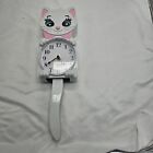 Disney Parks Aristocats Marie Cat Moving Eyes And Tail Wall Clock White and Pink