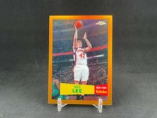 2007-08 TOPPS CHROME DAVID LEE #42 1957-58 VARIATION ORANGE REFRACTOR 184/199