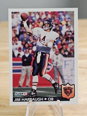 Jim Harbaugh 1992 Fleer #40 Chicago Bears  - Image 1 of 2