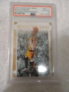 Kevin Durant RC Notable Newcomers 2007 Fleer Hot Prospects #NN-1 PSA 10 GEM MINT - Picture 1 of 3