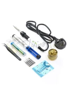 Electric 60watt Adjustable Temperature Soldering Iron Set & Accessories UK STOCK - Picture 1 of 5
