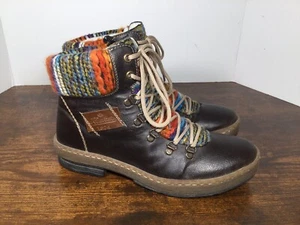 Rieker Felicitas Southwest Aztec Boots Women's 8.5 US 39 EU Rainbow Shoes - Picture 1 of 9