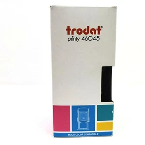 Trodat Printy 46045 Timbro in gomma autoinchiostrante grigio antracite tondo 45 mm - Foto 1 di 5
