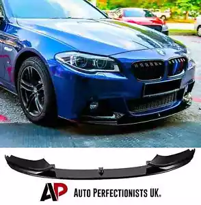 BMW 5 Series F10 F11 Gloss Black Front Splitter Spoiler Lip M Sport 2010-2017 - Picture 1 of 11