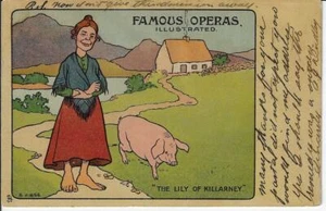 Tuck #1639 "Humorous" Series The Lily of Killarney Famous Operas Illus Postcard - Picture 1 of 2
