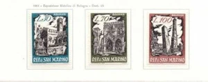 s21916) SAN MARINO 1961 MNH** Bophilex 3v - Afbeelding 1 van 1