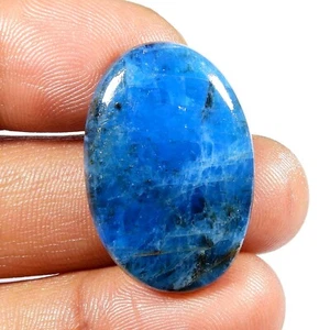 AAA++ Natural Blue Neon Apatite Cabochon Gemstone Oval Shape Loose 31 Cts #10181 - Picture 1 of 6