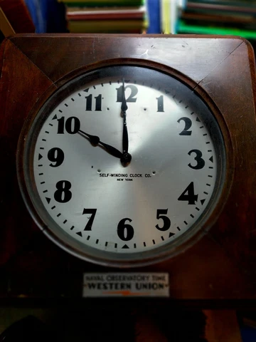 Naval Observatory Time Western Union.Self Winding Clock Co.For parts/Restoration Cover