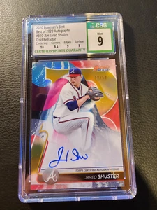 2020 Bowman's Best Jared Shuster Rookie Gold Refractor Auto #d 12/50 - Mint 9 - Picture 1 of 2