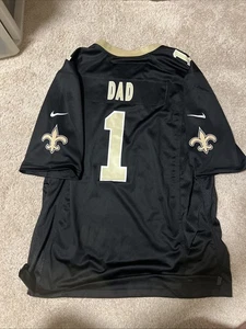 New Orleans Saints #1 Dad individuelles schwarzes Trikot Erwachsene XL Nike On Field - Bild 1 von 7