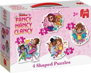 Jumbo 19761 Disney Fancy Nancy-4 in 1 Shaped Puzzles - Picture 1 of 3