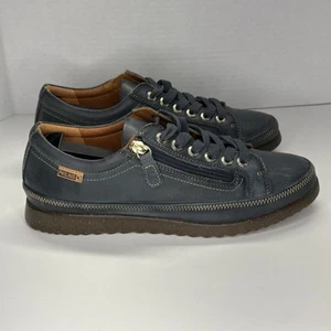 Pikolinos Mallorca Green Leather Lace-Up Side Zip Sneaker Eu 39/US Size 8.5 - Picture 1 of 16