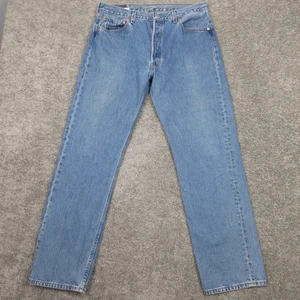Vintage Levis Jeans Mens 36x32 Blue 501 Regular Straight Denim Pants Made In USA - Picture 1 of 14