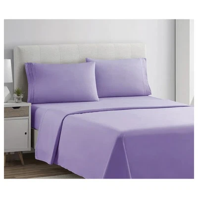 Egyptian Comfort  Lavender Bed Sheets Set 4-PC   Deep Pocket Bedsheets Queen Kin - Image 1 of 4