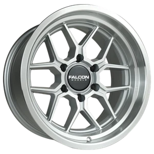 Falcon Wheels Rim TX1 17x9 6x139.7 ET-38 106.3CB Full Silver w/Machined Face - Picture 1 of 6