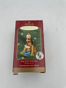 Hallmark Keepsake Ornament Dog Dish Dilemma Pluto 2000 Christmas Holiday Disney - Picture 1 of 1