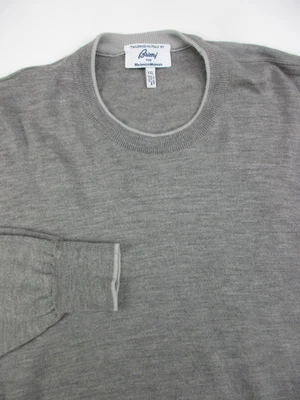 Mens XXL Brioni Wool Sweater crewneck heather gray pullover Italy - Image 1 of 4