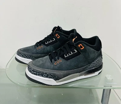 Air Jordan 3 Fear Pack Retro Total Naranja Gris Escuela Primaria Juvenil Talla 6Y Nike Foto 1 de 4