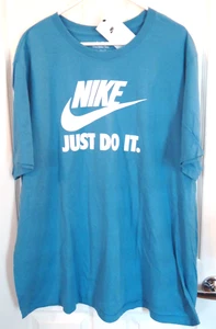 Nike Just Do It Swoosh Tee Mens 3XL Light Blue Short Sleeves - Picture 1 of 5