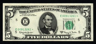 $5 1963A BETTER RICHMOND *STAR* AU+/UNC Federal Reserve Note! - Image 1 of 2