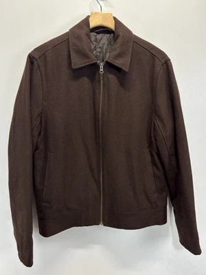 Vtg Gap Y2K Wool Blend Jacket Medium Men’s Chocolate Brown Detroit Harrington - Image 1 of 4
