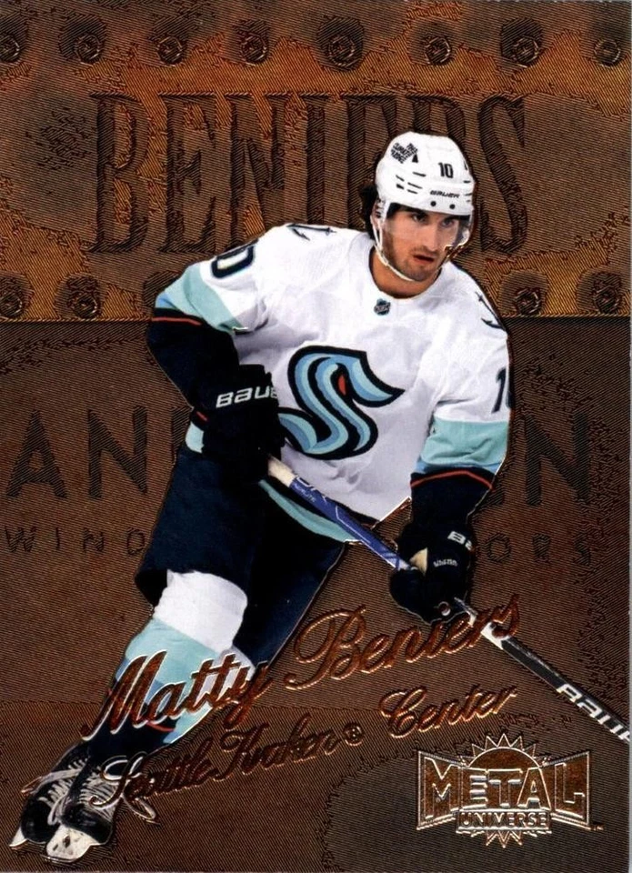 Matty Beniers Rookie 2022-23 SkyBox Metal Universe 1998-99 Retro #R-4 Seattle - Image 1 of 2