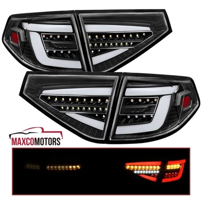 Black Tail Light Fits 2008-2014 Subaru Impreza WRX Hatchback LED Sequential Tube Foto 1 de 4