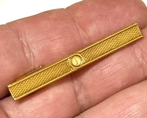 Vintage Alfred Dunhill Signature Logo Gold Tone Tie Pin Clip - Picture 1 of 5