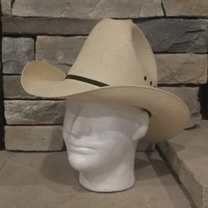 Resistol 10X Long Oval Cattleman Straw Cowboy Self Conforming Panama Sz 7 | 56 - Picture 1 of 12