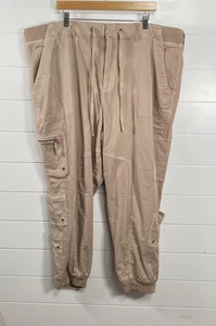 Pantalone FESTI donna 24R kaki cargo jogger coulisse elasticizzato utility polsini - Foto 1 di 14