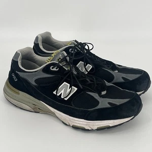New Balance 993 Made In USA Mens US 11 Extra Wide 4E Black Suede Vintage Y2K - Picture 1 of 22