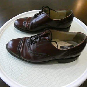 Zapatos de vestir Bostonian Impression para hombre cuero borgoña puntera con cordones Oxford - Imagen 1 de 10