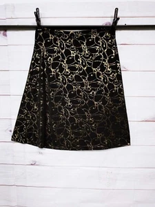 Jaclyn Smith Womens Skirt Size XL Black & Gold Elastic Waist Pull On - Picture 1 of 6
