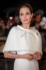Angelina Jolie With Her Hair Up White Dress 8x10 PHOTO PRINT