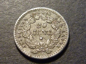 French 20 Centimes Marque pour Jouer (play money), miniature, steel composition - Picture 1 of 2