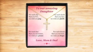 daughter crystal gold cross - Picture 1 of 9