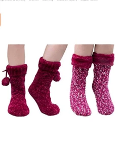 Jane & Bleecker Womens Chunky Slipper Socks - Picture 1 of 11