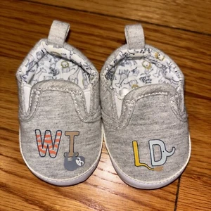 Newborn Baby Boy shoes Size 0-3 Month Child Of Mine By Carters Grey - Picture 1 of 3