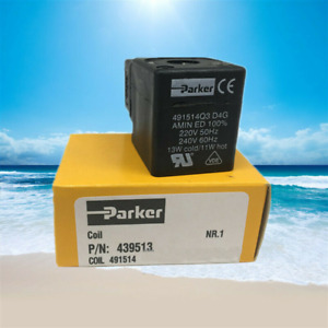 Parker 491514Q3 D4G 220-240V Solenoid Valve Coil AMIN ED100% 