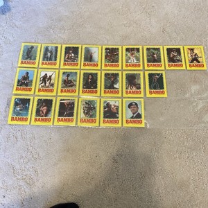 1985 TOPPS RAMBO FIRST BLOOD PART II COMPLETE TRADING CARD STICKER SET-EX