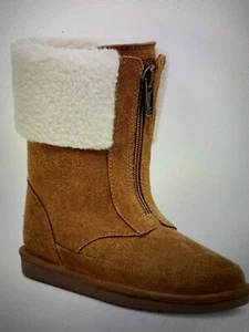 Koolaburra by UGG Kinder Lytta Short Chestnut Wildleder Fell Reißverschluss Stiefel Größe US 5 - Bild 1 von 12