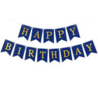 HAPPY BIRTHDAY BUNTING BANNER LETTER HANGING CARD PARTY DECORATION GARLAND UK su